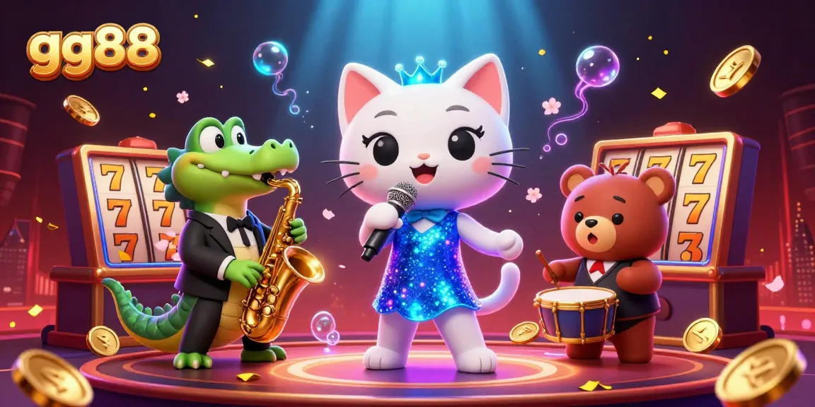 Experience the thrill of gg88 with vibrant characters and dynamic slot elements in a casino scene.