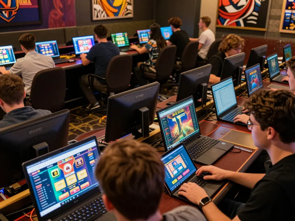 Players enjoying dynamic online games on ee88 platform, showcasing engaging gambling experience.