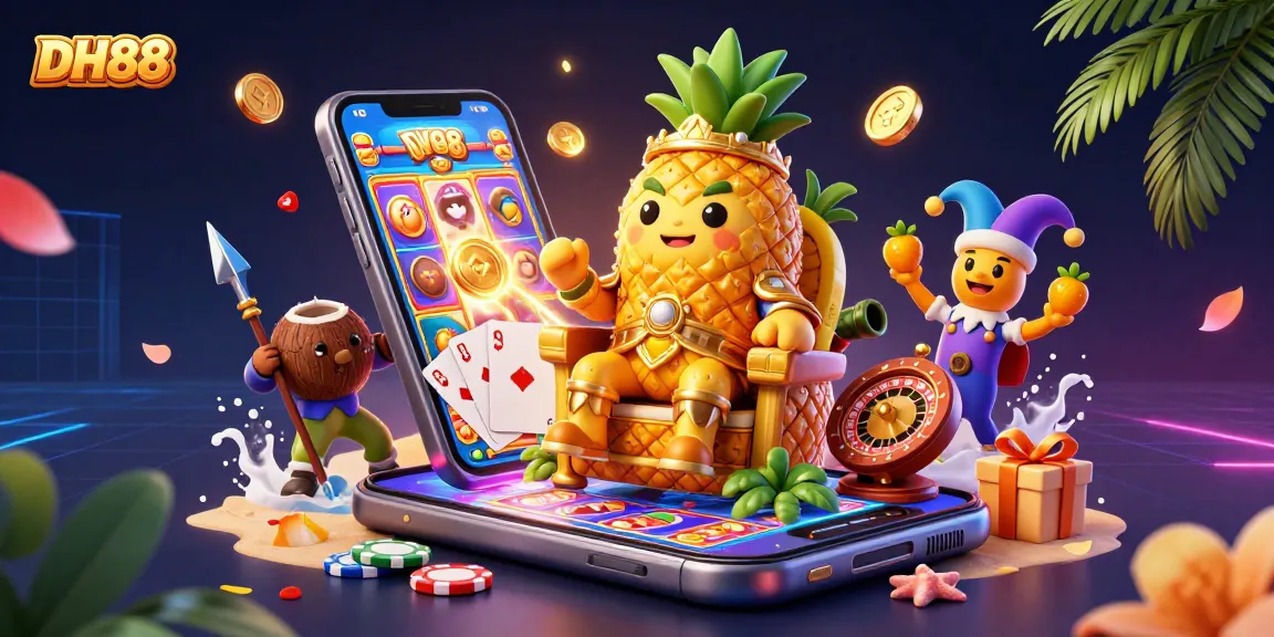 Experience the exciting world of DH88 with vibrant gaming symbols and characters at play.