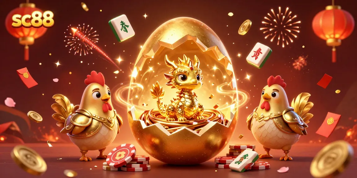 Play thrilling games at sc88, featuring golden treasures and dynamic casino elements in an exciting scene.