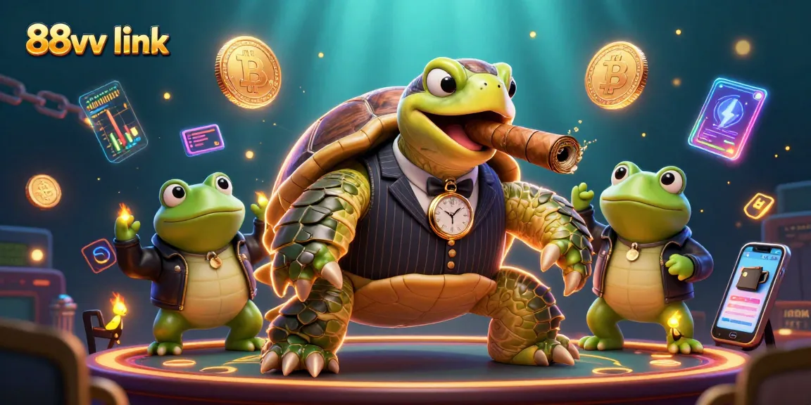 Bet big with 88vv link in this vibrant casino illustration featuring unique characters.