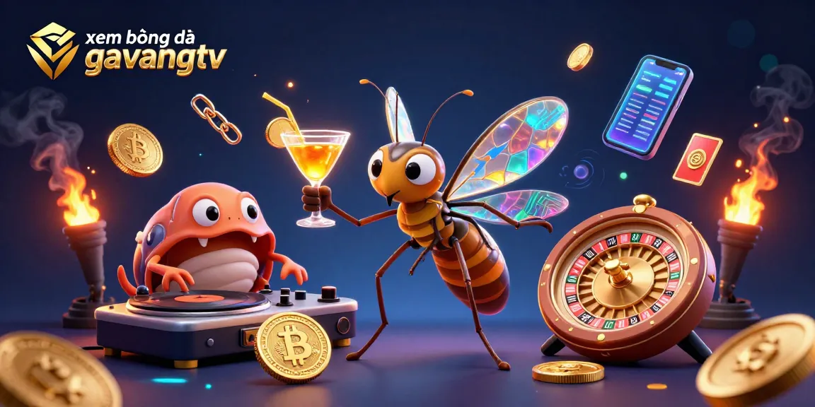 xem bóng đá gavangtv and enjoy a vibrant cartoon casino scene with neon crypto coins and live entertainment.