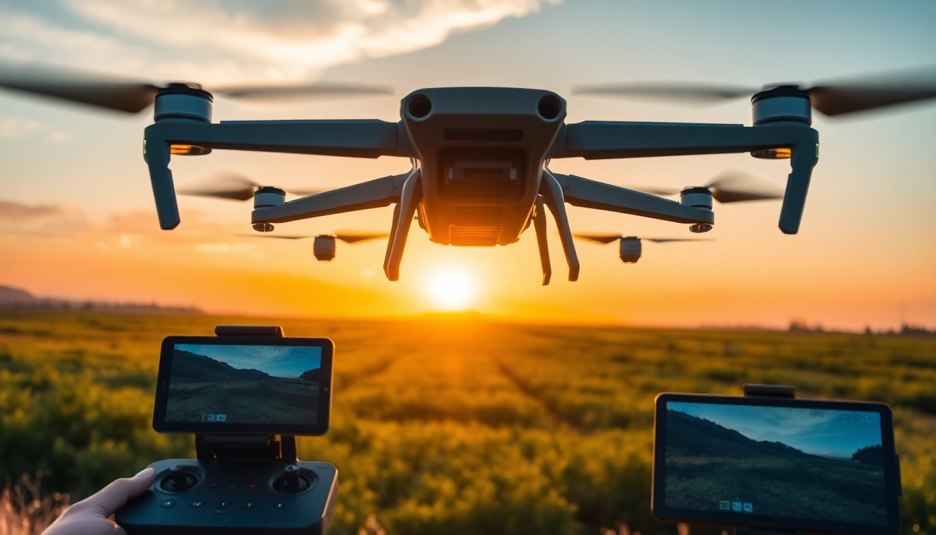 Dji h30t in action capturing stunning aerial views over a scenic landscape.