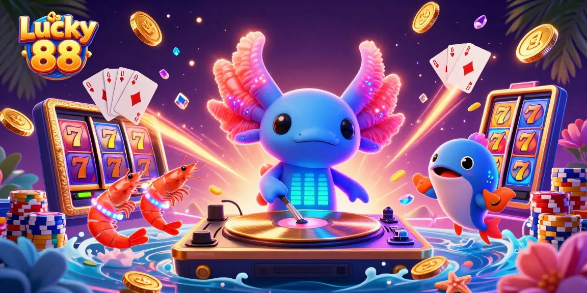 Experience excitement with Lucky 88 as vibrant characters engage in thrilling slot action.