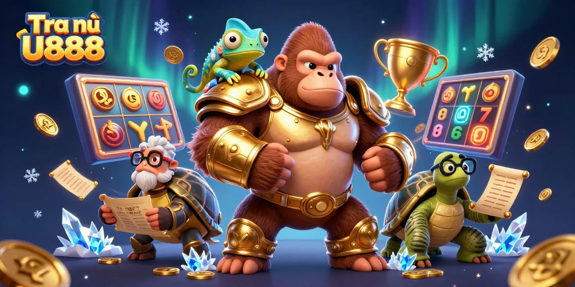 Engage in thrilling gameplay at Tra ng chủ U888 with vibrant slot reels and dynamic game elements.