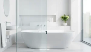 Enhance your space with a stylish shower screen sliding door, showcasing clarity and modern design.