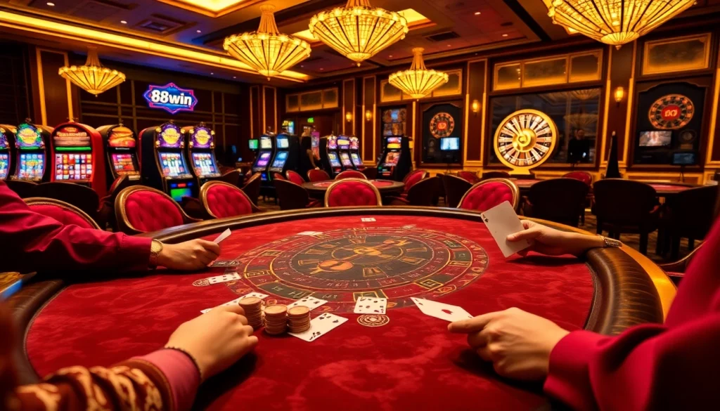 Experience the excitement of blackjack at 98win with vibrant tables and polished poker chips.