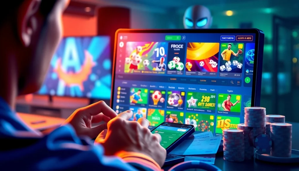 Engaging online betting scene featuring ALo789, showcasing vibrant games and a user-friendly interface.