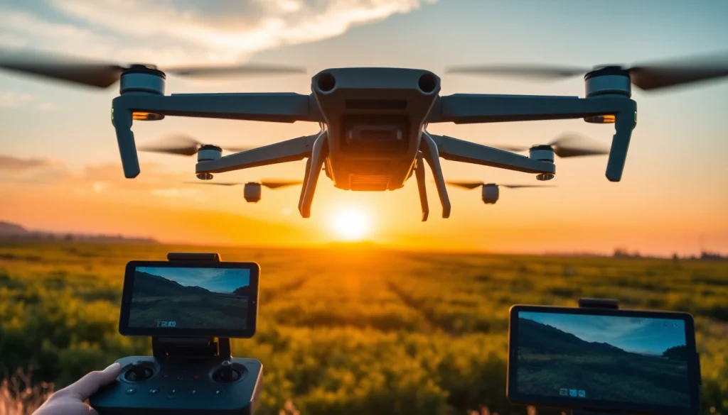 Dji h30t in action capturing stunning aerial views over a scenic landscape.