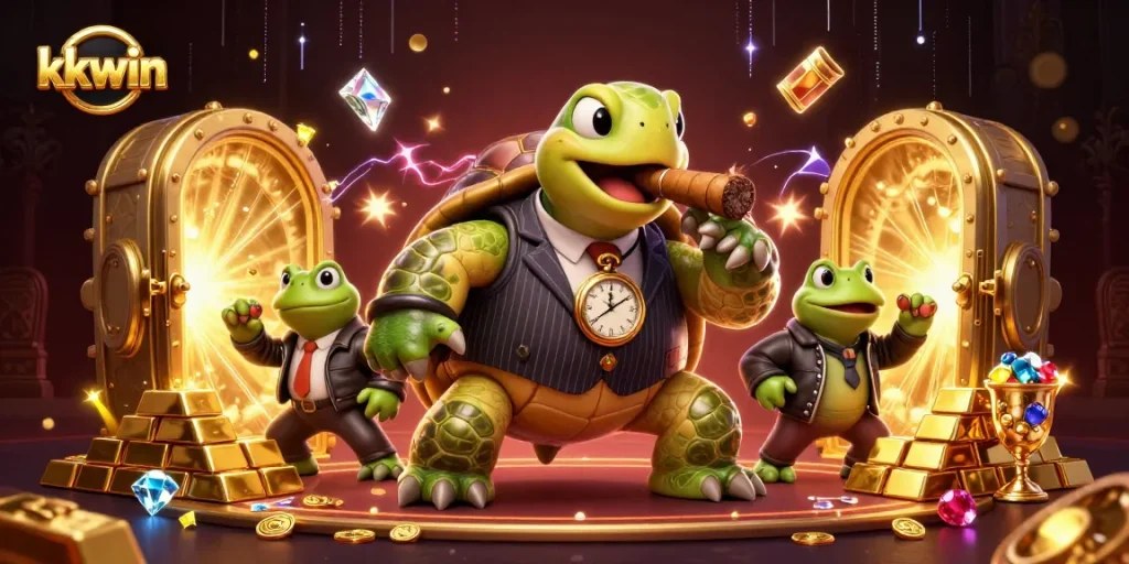 Play with kkwin at a vibrant casino, featuring unique characters and dynamic elements!