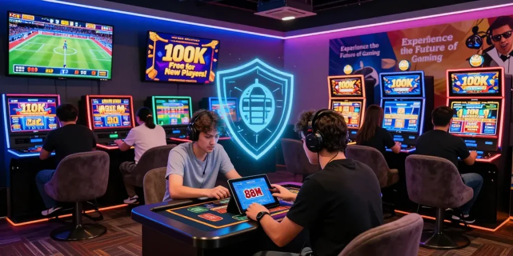 Engaged players enjoying various casino games on the 88M platform, showcasing a modern gaming environment focused on user experience and security.